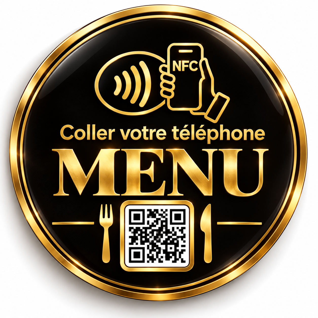 Plaque Menu NFC